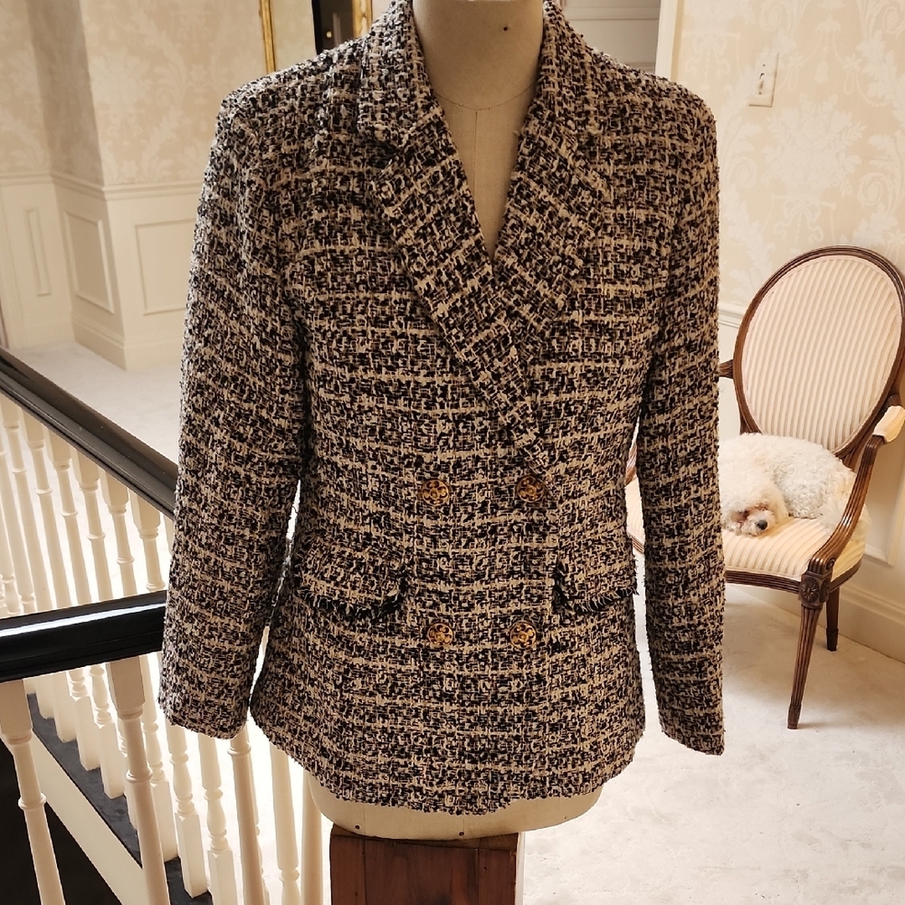 Freestyle Black and White Tweed Blazer